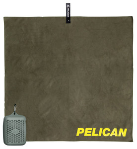 PELICAN OUTDOORS  MULTI USE TOWEL W/ CASE | OLIVE