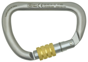 KONG  X-LARGE CARBON STEEL SCREWGATE CARABINER | LUNAR WHITE