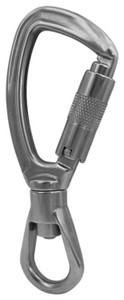ISC  ISC KH250 SWIVEL EYE SUPER SAFE TRIPLE LOCK STAINLESS STEEL CARABINER