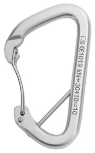 SINGING ROCK ARTWALL STEEL D WIREGATE CARABINER WITH CAPTIVE BAR