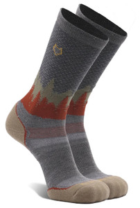 FOX RIVER  DECORAH MEDIUM WEIGHT CREW SOCKS | LARGE | GREY/BRASS
