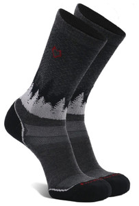 FOX RIVER  DECORAH MEDIUM WEIGHT CREW SOCKS | MEDIUM | CHARCOAL/RED