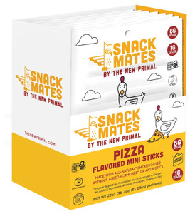 The New Primal Pizza Chicken Snack Mates Mini Sticks | Box of 8