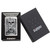 Zippo Windproof Lighter Second Amendment Skull and Guns Brushed Chrome