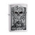 Zippo Windproof Lighter Second Amendment Skull and Guns Brushed Chrome