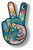 STICKER ART PEACE HANDS