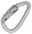 KONG  OVALONE DNA CARBON STEEL ANSI TWIST LOCK CARABINER | LUNAR WHITE