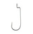 Eagle Claw Lazer Worm Round Bend Black Size 2/0