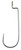 Eagle Claw Lazer Worm Round Bend Black Size 3/0