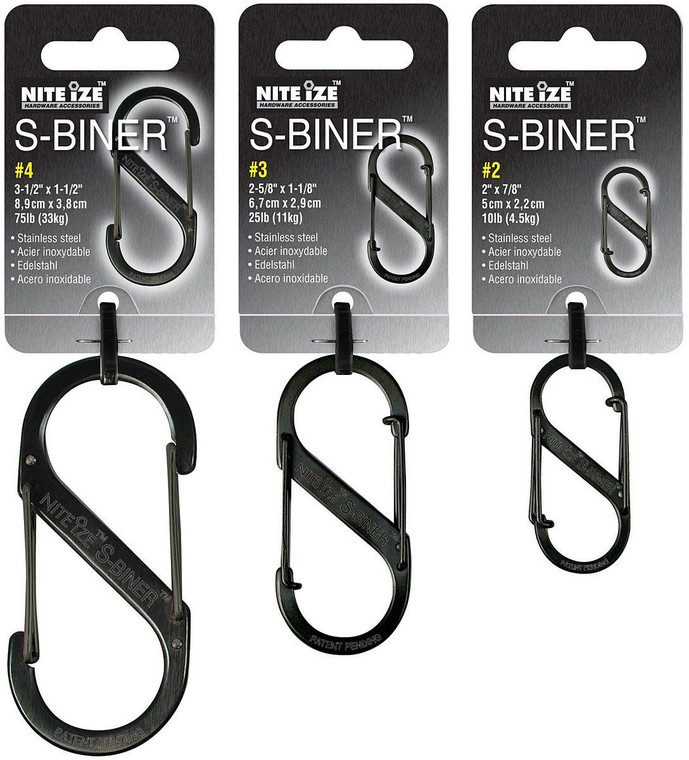 Nite Ize S-Biner | 3 Pack | Black