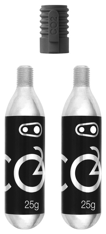 CRANKBROTHERS  CO2 25G CARTRIDGE 2 PACK WITH INFLATOR