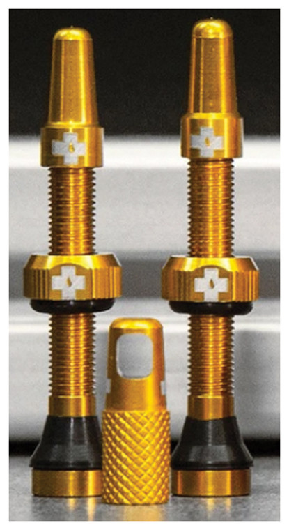 MUC-OFF  TUBELESS VALVES | GOLD | 44MM