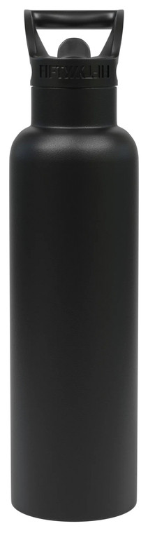 FIFTY/FIFTY  21 OZ VACUUM INSULATED W/STRAW CAP | BLACK