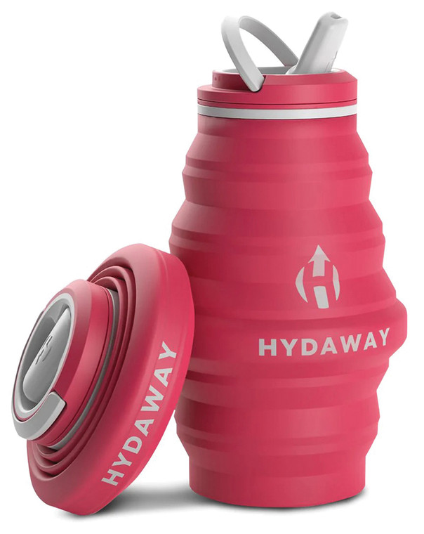 HYDAWAY  COLLAPSIBLE WATER BOTTLE | RASPBERRY | 17 OZ