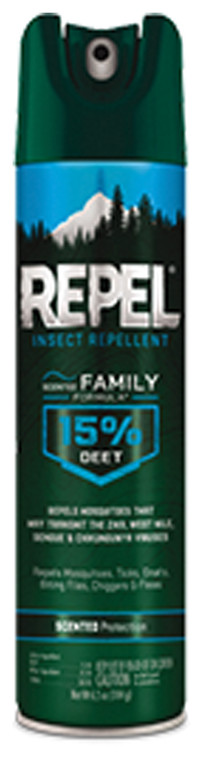 REPEL REPEL FAMILY 15% DEET AEROSOL SCENTED