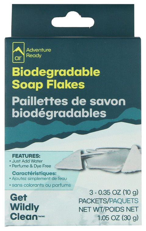 ADVENTURE READY BIODEGRADABLE SOAP FLAKES REFILL 30G