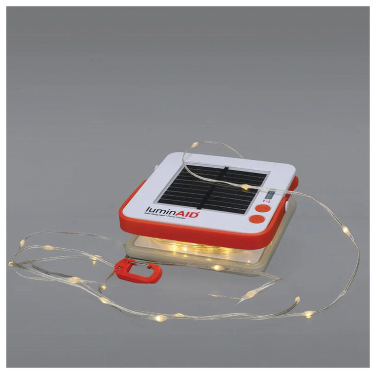 LUMINAID  SOLAR STRING LIGHT COLOR WITH PHONE CHARGER