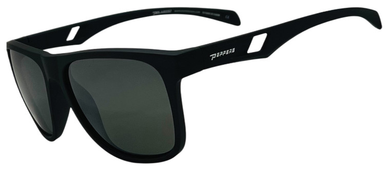 PEPPERS SUNGLASSES  COASTLINE MATTE BLACK W BLACK LENS
