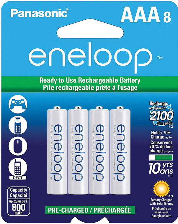ENELOOP  AAA 8-PK RECHARGEABLE