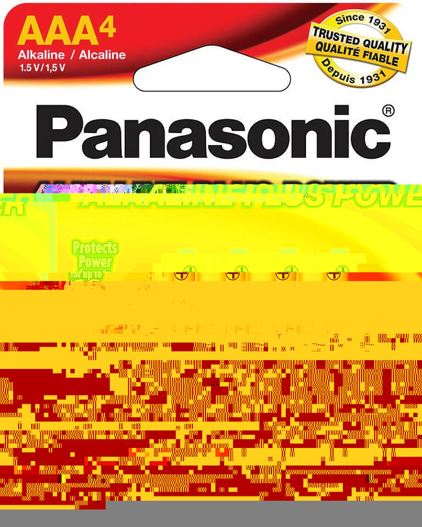 PANASONIC ALKALINE PLUS POWER AAA 4-PK