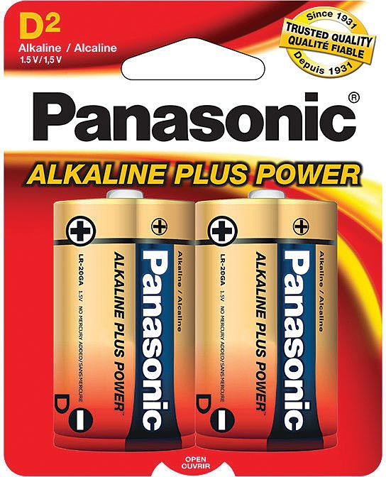 PANASONIC ALKALINE PLUS POWER D 2-PK