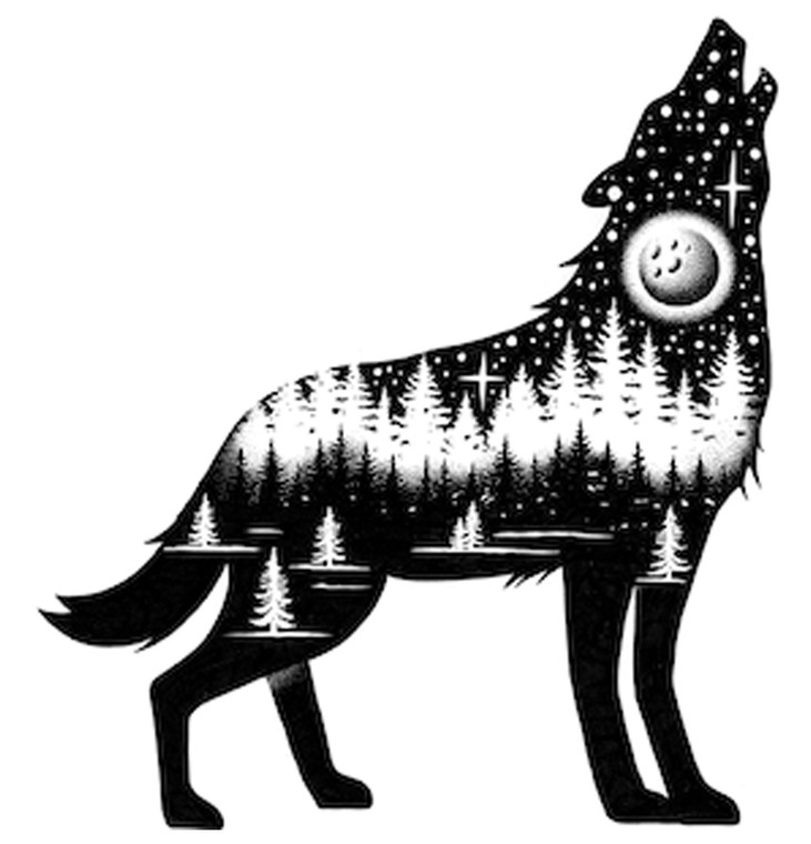STICKER ART THE WOLF