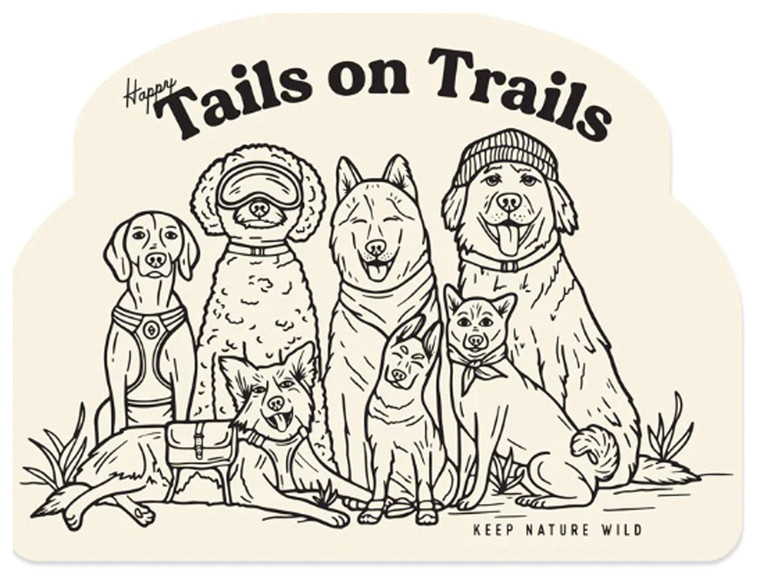 KEEP NATURE WILD HAPPY TAILS STICKER
