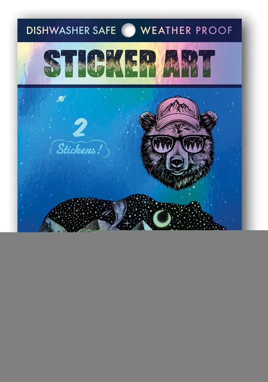 STICKER ART BEAR WOLF HOLOGRAPHIC