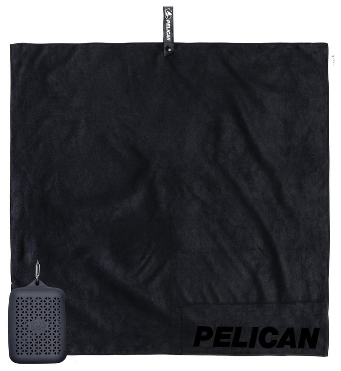 PELICAN OUTDOORS  MULTI USE TOWEL W/ CASE | BLACK