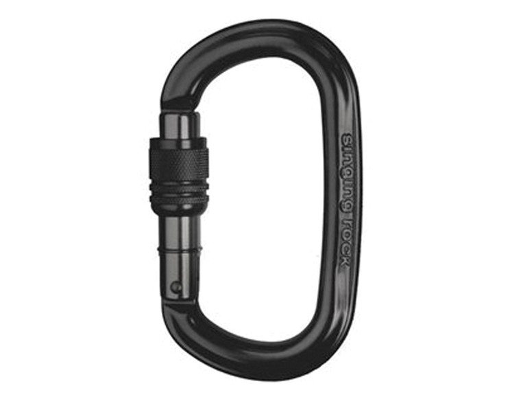 SINGING ROCK  OZONE SCREWGATE SG CARABINER BLACK