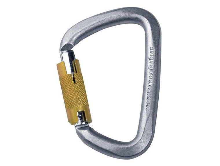 SINGING ROCK  STEEL D TRIPLE LOCK 3AL CARABINER