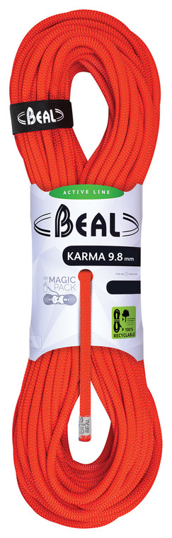 BEAL KARMA 9.8MMX50M SOLID ORANGE
