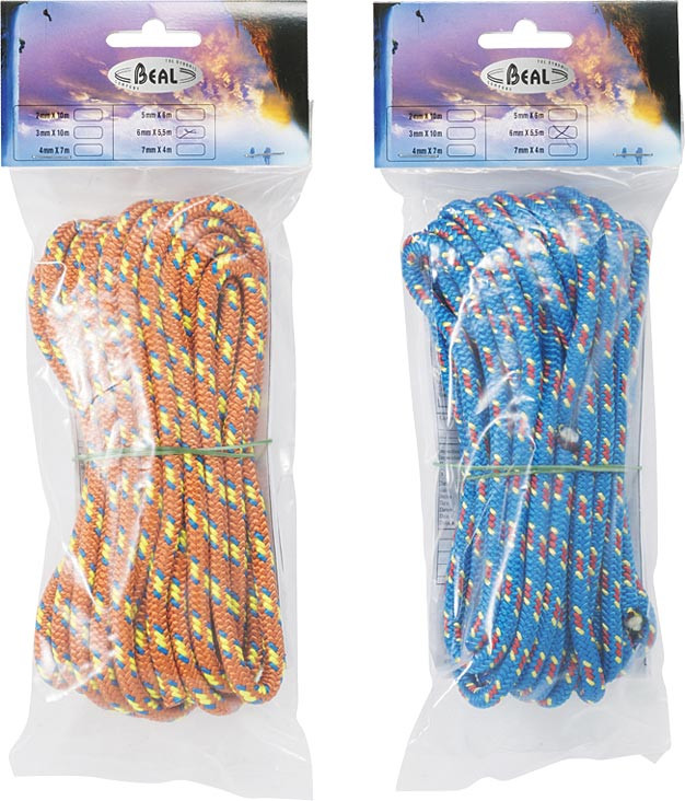 BEAL CUT CORD 6MM DIAMETER 5.5M LENGTH - ASSORTED COLORS