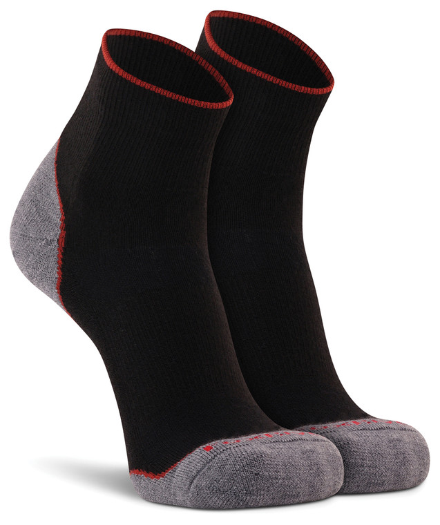 FOX RIVER  BASECAMP 2.0 MEN'S 1/4 CREW SOCKS | BLACK | MEDIUM