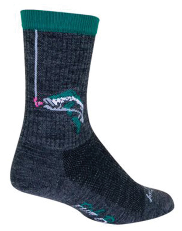 SOCKGUY  HOOK ED 6" WOOL CREW | LARGE/X-LARGE