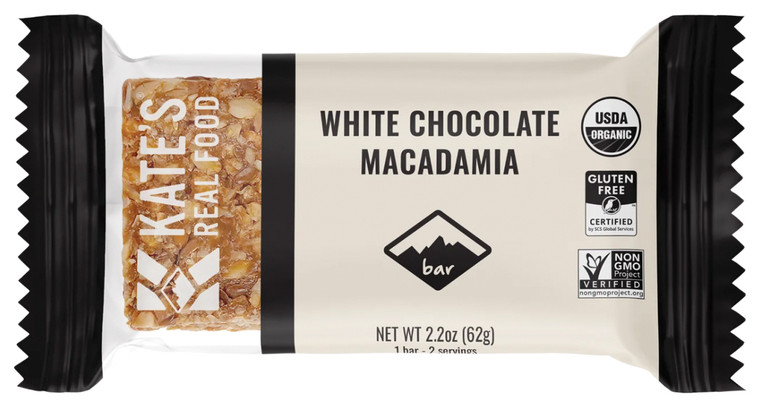 Kate's Real Food Bar - Box of 12 | White Chocolate Macadamia