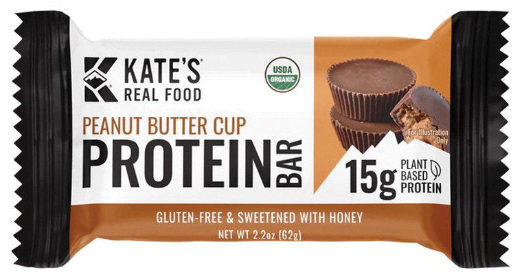 Kate's Real Food Protein Bar - Box of 12 | Peanut Butter Cup