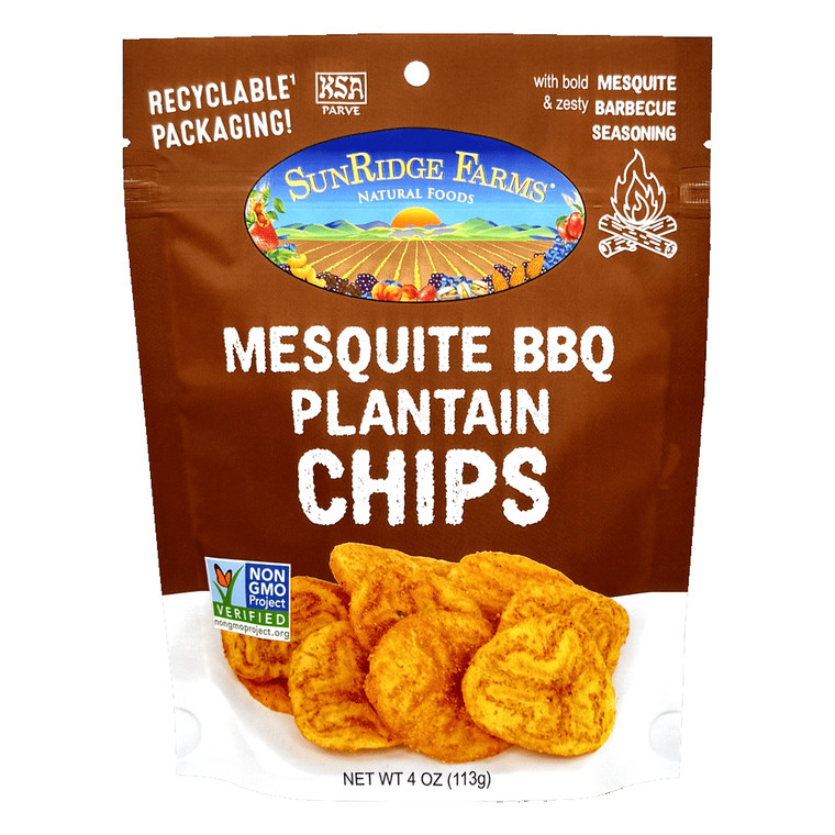 SUNRIDGE FARMS PLANTAIN CHIPS MESQUITE BBQ 4 OZ