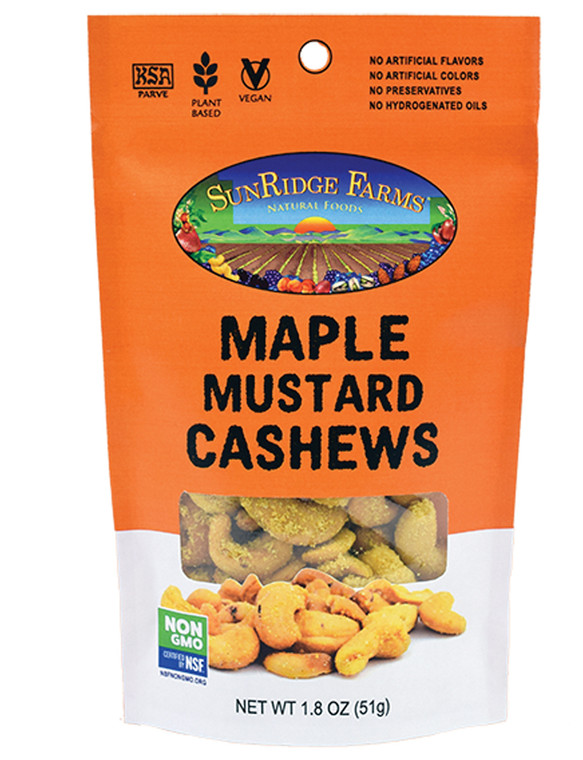 SUNRIDGE FARMS  MAPLE MUSTARD CASHEWS | 6 OZ