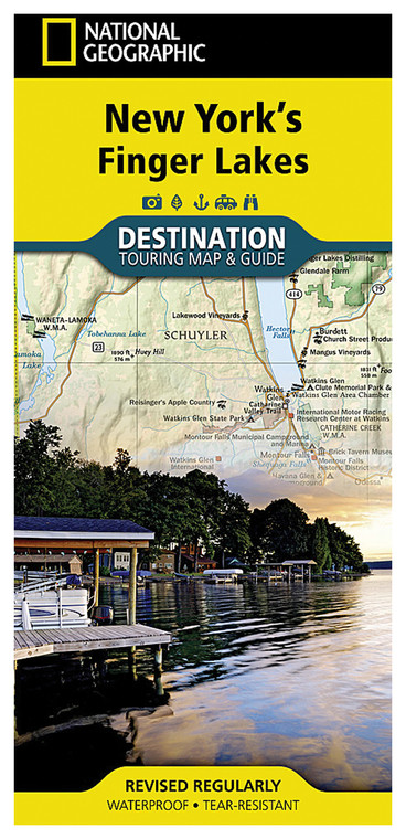NATIONAL GEOGRAPHIC  NEW YORK'S FINGER LAKES MAP