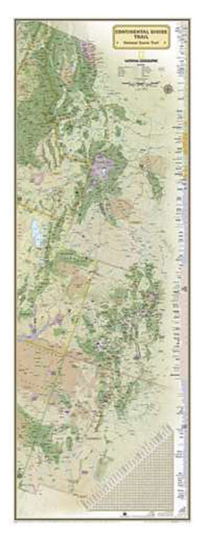 NATIONAL GEOGRAPHIC  CONTINENTAL DIVIDE TRAIL MAP IN GIFT BOX
