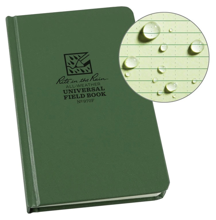 Rite In The Rain Hard Cover Book | Green | 4.75" X 7.5"