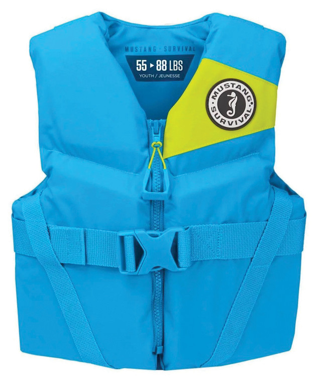 MUSTANG SURVIVAL  YOUTH REV FOAM VEST | AZURE BLUE