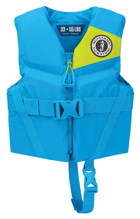 MUSTANG SURVIVAL  CHILD REV FOAM VEST | AZURE BLUE