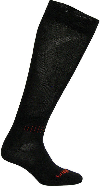 Bridgedale Micro Fit Race Men's Ski Sock | Black/Orange