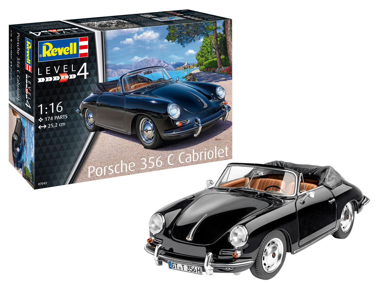自動車 Revell Porsche 356 C Cabriolet 1:16 Revell 1:16 Porsche 356 C Cabriolet - Hobbyrama