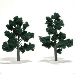 Woodland Scenics Trees Dark Green 6"-7"