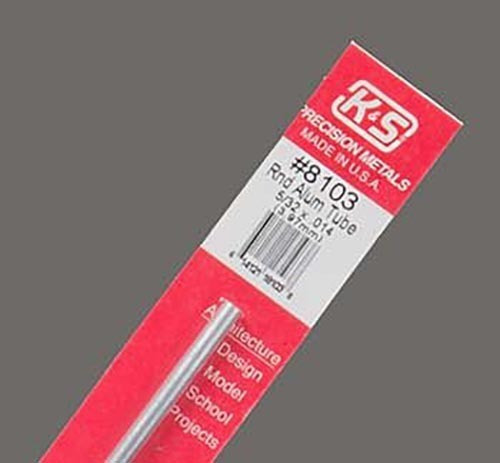 K & S Precision Metals Round Aluminum Tube 5/32"
