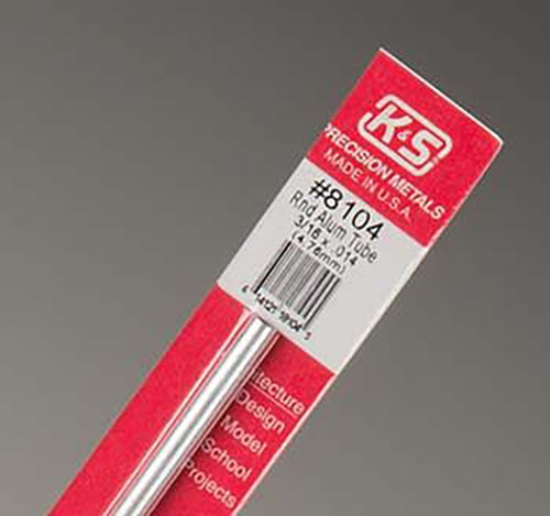 K & S Precision Metals Round Aluminum Tube 3/16"