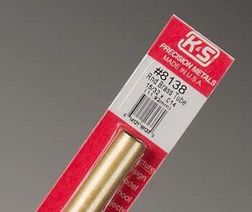 K & S Precision Metals Round Brass Tube 15/32"